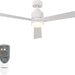 48 in. Modern White Ceiling Fan with Remote, 5 Reversible Blade Quiet Ceiling Fans, Dimmable Light and Dark Ceiling Fan for Bedroom Living Room Dining Room-1-ErisView