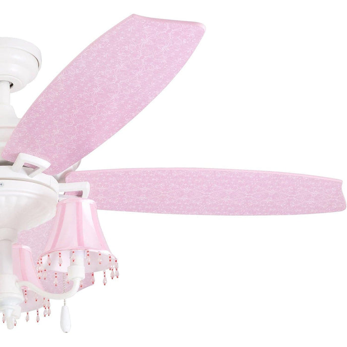 48 in. Pink Ceiling Fan, Princess Style Indoor LED Ceiling Fan with Light Pull Chain, Reversible Ceiling Fan Winter Summer-7-ErisView