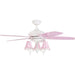 48 in. Pink Ceiling Fan, Princess Style Indoor LED Ceiling Fan with Light Pull Chain, Reversible Ceiling Fan Winter Summer-8-ErisView