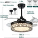 48 in. Pretty Ceiling Fans with Dimmable Lights and APP Remote, Retractable Quiet Ceiling Fans for Bedroom Living Room, Bathroom Ceiling Fan with Light-6-ErisView