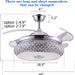 48 in. Retractable Bluetooth Ceiling Fan with Speaker and Remote APP Control, RGB Reversible Ceiling Fan, Modern Invisible Ceiling Fan-4-ErisView