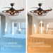 48 in. Retractable Caged Ceiling Fan with Light and Remote Control, Reverse Industrial Fandelier Chandelier for Bedroom Living Room Dining Room-3-ErisView