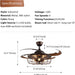 48 in. Retractable Caged Ceiling Fan with Light and Remote Control, Reverse Industrial Fandelier Chandelier for Bedroom Living Room Dining Room-4-ErisView