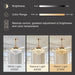 48 in. Retractable Crystal Ceiling Fan with Lights and Remote APP Control, Smart Modern Gold Ceiling Fan Chandelier for Living Room Dining Room Bedroom-3-ErisView