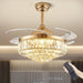 48 in. Retractable Crystal Ceiling Fan with Lights and Remote APP Control, Smart Modern Gold Ceiling Fan Chandelier for Living Room Dining Room Bedroom-1-ErisView