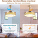 48 in. Retractable Modern Remote Control Ceiling Fan and Light, Quiet Reversible Ceiling Fan Winter Summer for Bedroom Living Room Dining Room-5-ErisView