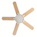 48 in. White Farmhouse 5-Blade Flush Mount Ceiling Fan with Light Kit and Remote Control, Reversible Ceiling Fan with Wooden Beads-ErisView