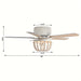 48 in. White Farmhouse 5-Blade Flush Mount Ceiling Fan with Light Kit and Remote Control, Reversible Ceiling Fan with Wooden Beads-ErisView