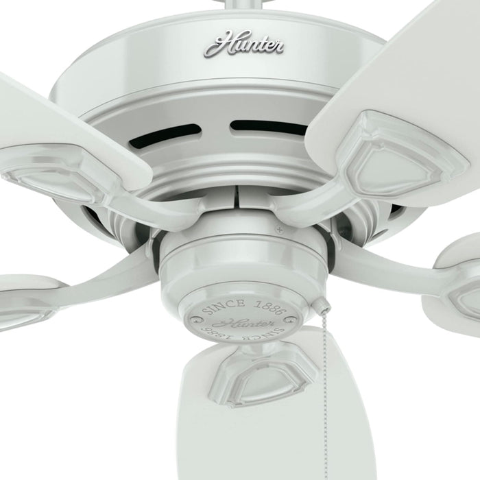 48 in. White Indoor Outdoor Ceiling Fans with Pull Chain, Exterior Ceiling Fans, Hugger Ceiling Fans-6-ErisView