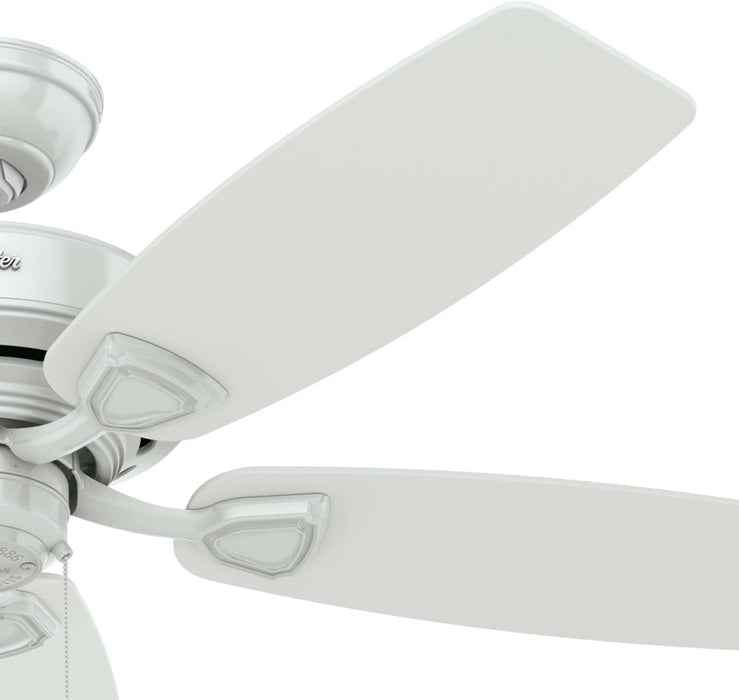48 in. White Indoor Outdoor Ceiling Fans with Pull Chain, Exterior Ceiling Fans, Hugger Ceiling Fans-9-ErisView