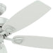 48 in. White Indoor Outdoor Ceiling Fans with Pull Chain, Exterior Ceiling Fans, Hugger Ceiling Fans-9-ErisView