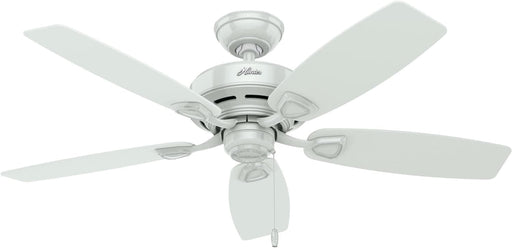 48 in. White Indoor Outdoor Ceiling Fans with Pull Chain, Exterior Ceiling Fans, Hugger Ceiling Fans-1-ErisView