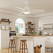 48 in. White Silent Ceiling Fan, Remote Control Ceiling Fan with Light, 3 Blade Ceiling Fan-7-ErisView