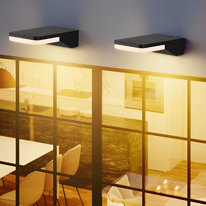 Rectangular Creative LED Waterproof Black Modern Outdoor Wall Sconces Lighting