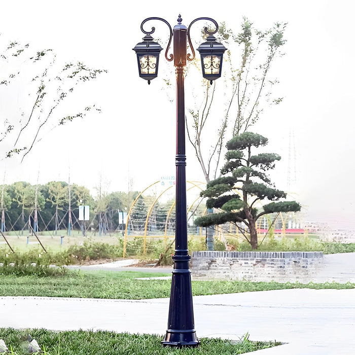 2 Lights Outdoor Waterproof Retro European Style Garden Lamp Post Lights
