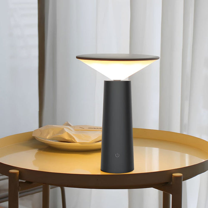 360 Rotatable Lighting LED Desk Lamp with USB Charging. White/Black