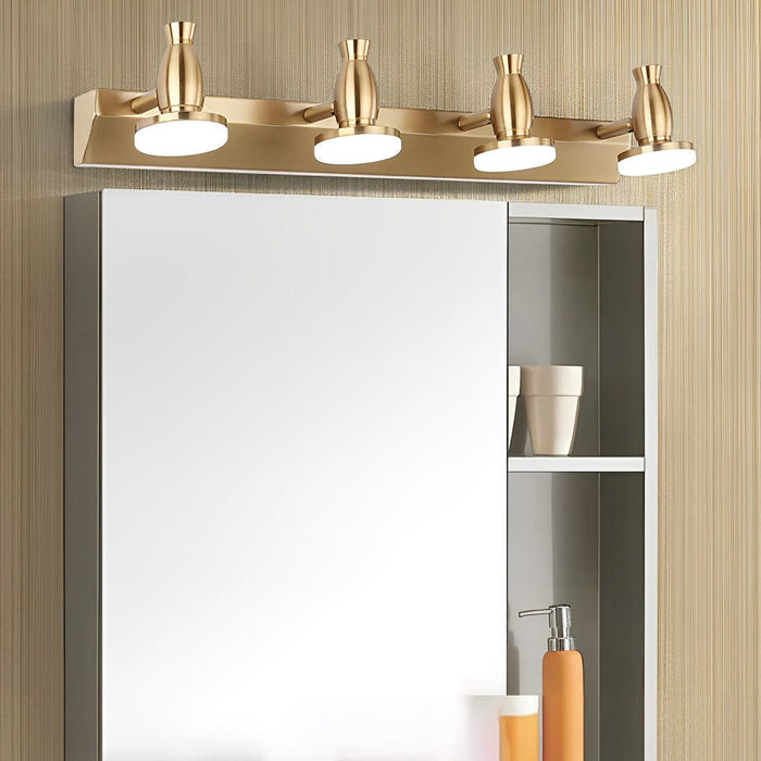 3/4 Lights 180° Adjustable Electroplated Metal LED Vanity Light