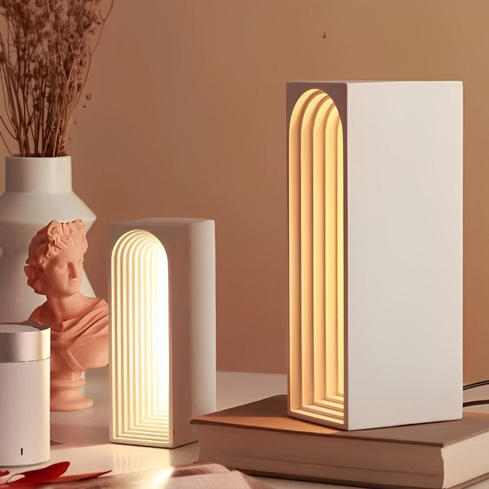 Nordic Arch Concrete Table Lamp USB Dimmable LED Cement Night Light