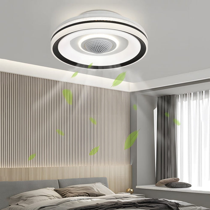 19.69-in Indoor Bladeless Smart Ceiling Fan with Remote and LED Light