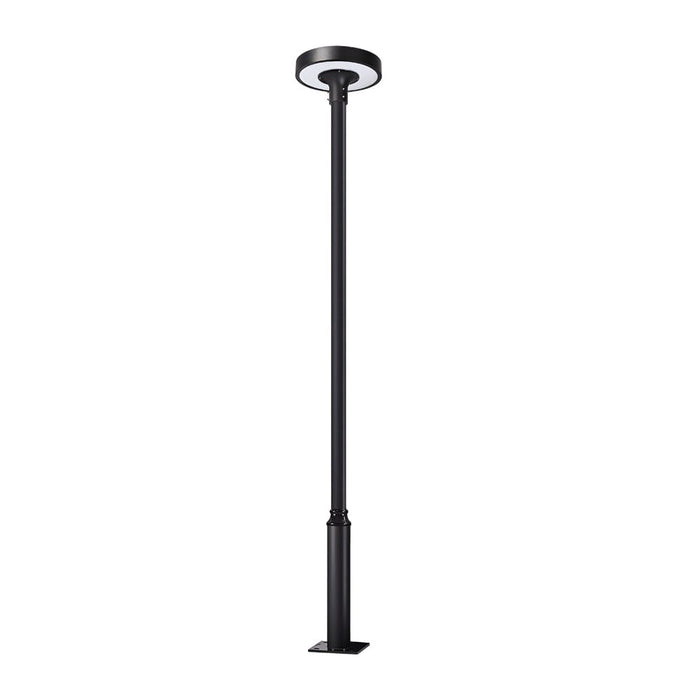 Round Waterproof Smart Remote Control LED Solar Lamp Post Top Lights