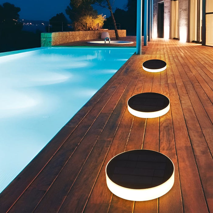 Round Square LED Waterproof Outdoor Solar Decking Lights Lawn Lights