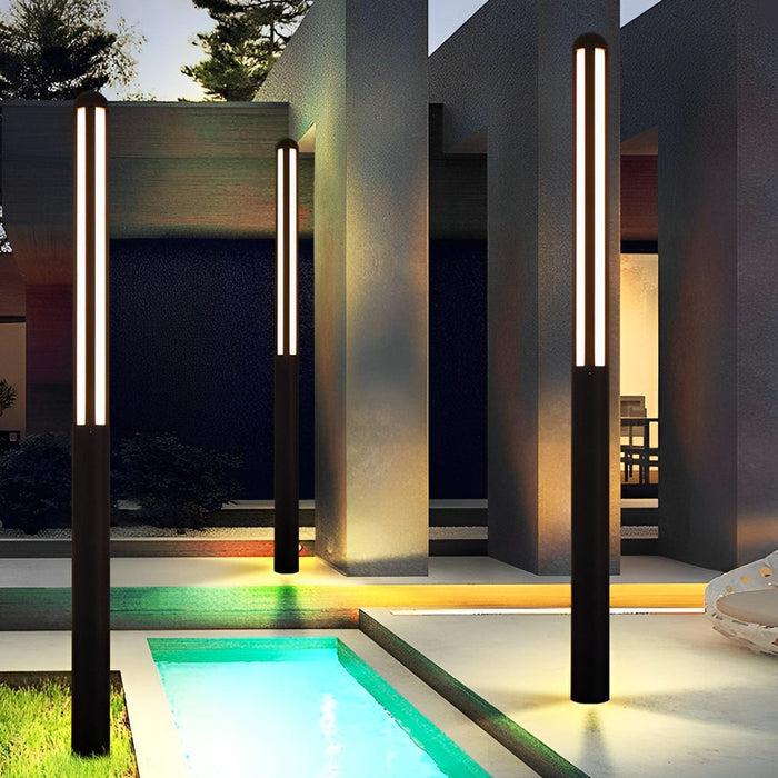 Minimalist Waterproof LED Black Modern Outdoor Pole Lights Public Lighting