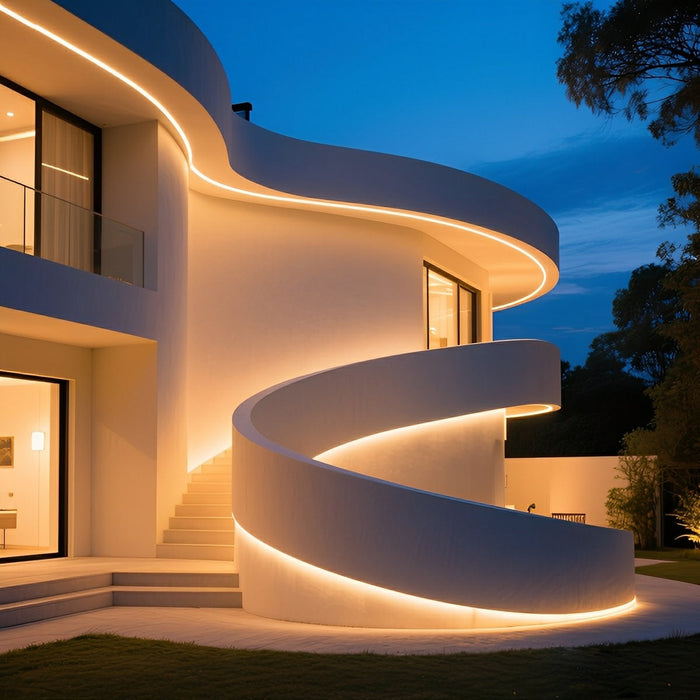 Recessed Flexible LED Linear Wall Washer Light - Waterproof Outdoor Lighting, Architectural Accent