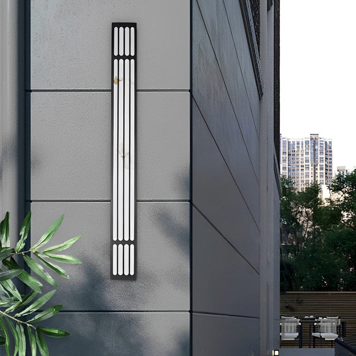 31.5 In. Long Strip Rectangular Waterproof Black Outdoor Wall Lamp
