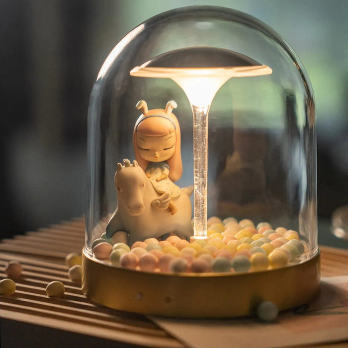 Dome Shaped Glass LED Touch Dimming Table Lamp Ambient Night Light