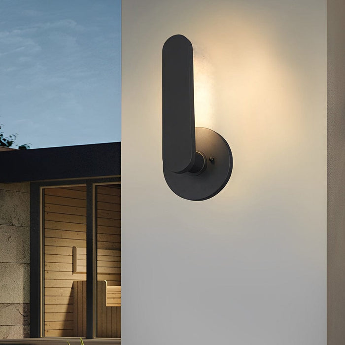 Strip Aluminum Waterproof LED 10W Black Modern Outdoor Wall Lighting