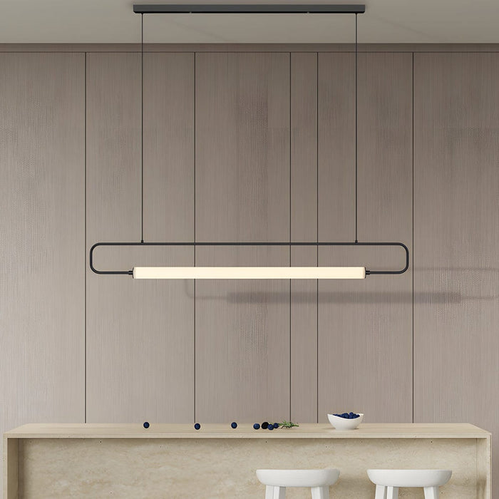 LED Linear Light Bar Pendant Light Modern Island Light for Dining Room