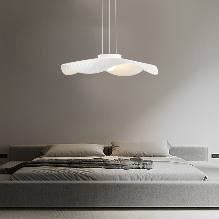 Pleated Fabric Hats Flowers Three Step Dimming Modern Ceiling Lights