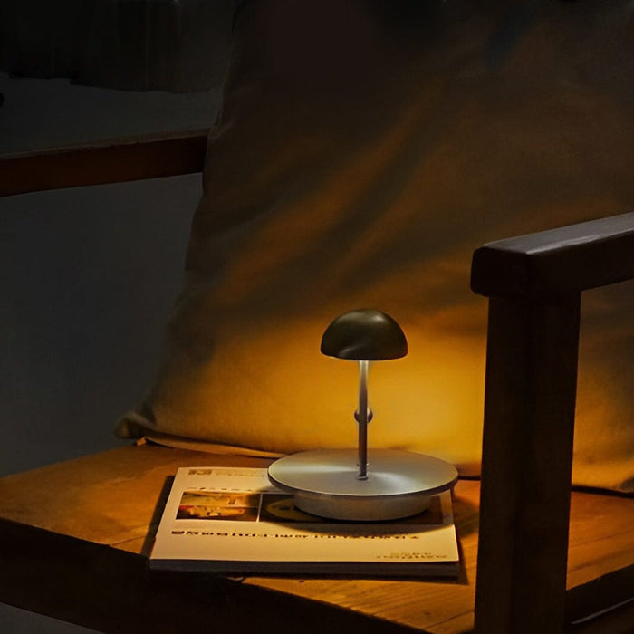 Electroplating Metal Golden Jingle Gesture Touch Dimming Table Lamp Rechargeable Night Light