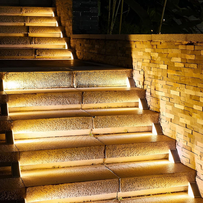 Triangular Intelligent Waterproof LED Solar Outdoor Step Lights