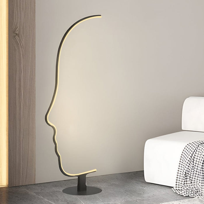 Simple Aluminum Face Multi Color RGB Shaped Floor Lamp Dimming LED Standing Lamp