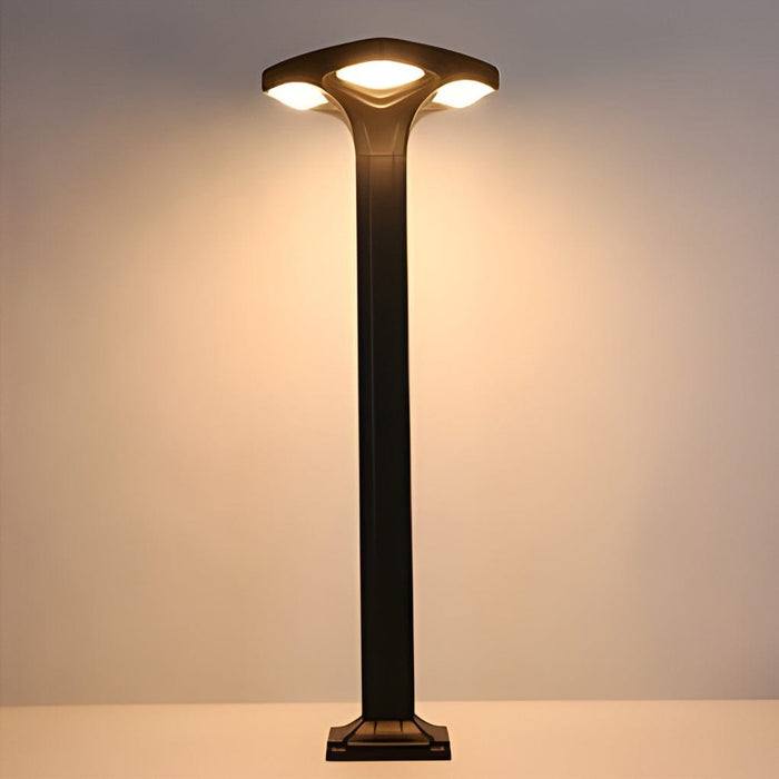 Square Waterproof LED Outdoor Black Modern Path Lights Post Lighting