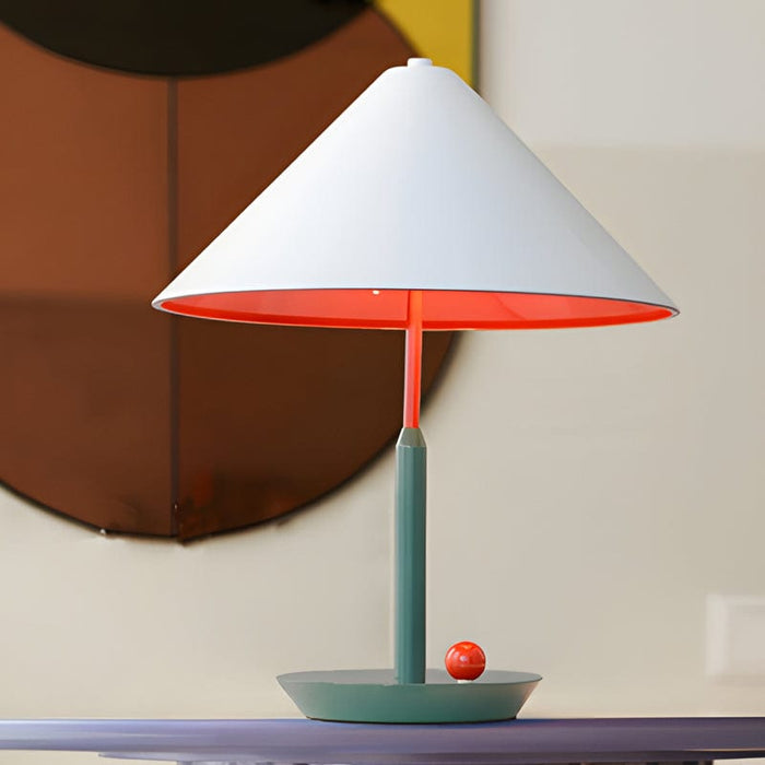 Personality Iron Mushroom Umbrella French Style Table Lamp with US Plug