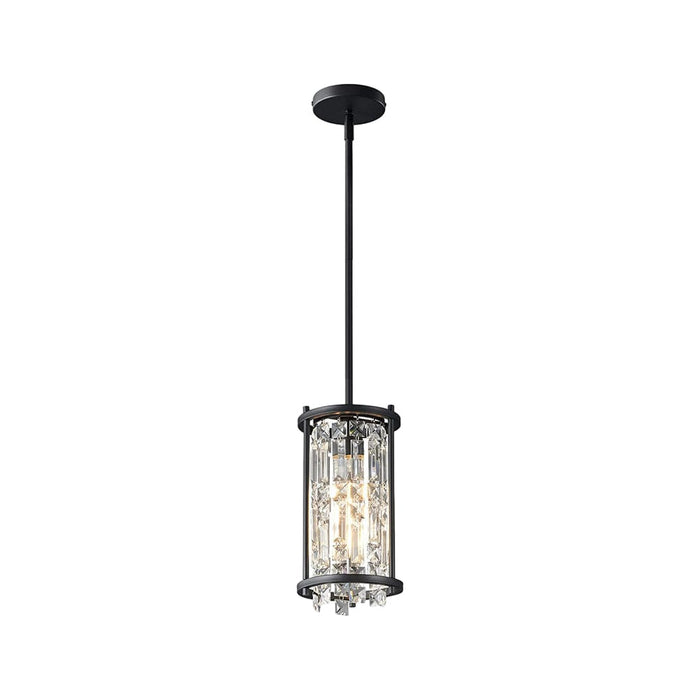 Round Square Iron Frame Crystal Shade Luxury Modern Chandelier Ceiling Lights