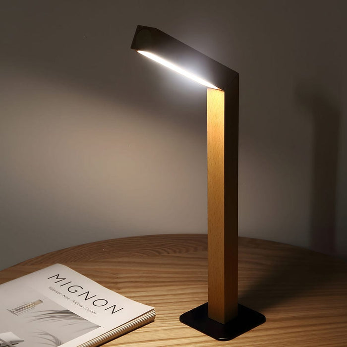 Minimalist Wood Stick Magnet Reading Desk Lamp Touch Control