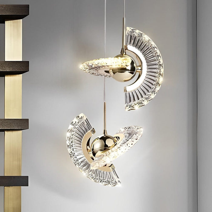 Creative Circle Anodized Acrylic LED Modern Pendant Lighting Hanging Lamp
