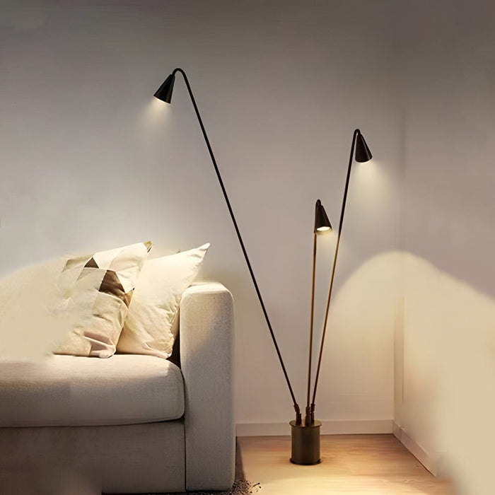 Brisa Triple Outdoor Ground-installed LED Floor Lamp