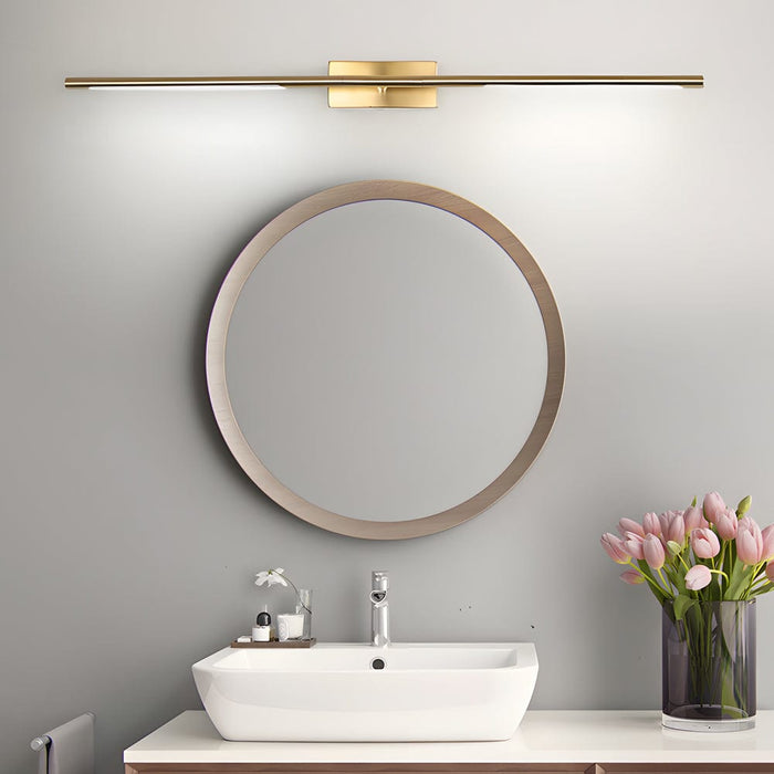 Efficient LED Vanity Light in Gold: 6W/10W. Warm White/White Light. Wall Mounted