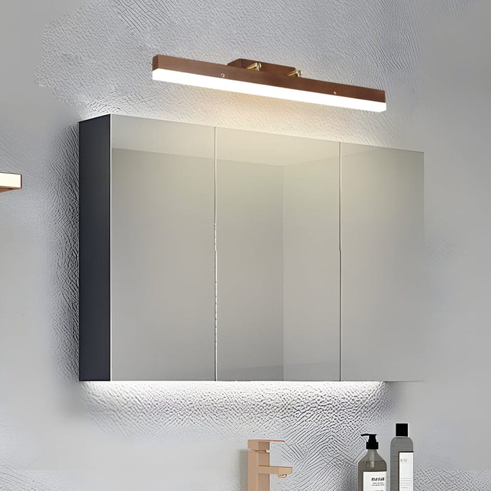 31.49'' Walnut LED Wood Vanity Light - LED Bar Light for Bathroom