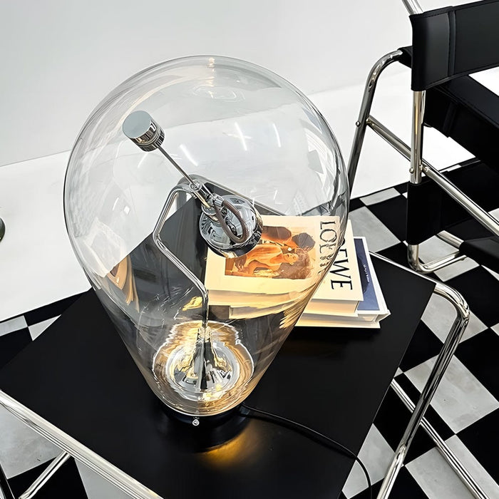 Industrial Magnet Control Glass Bulb Shaped  Blow Table Lamp Touch Dimming Desk Lamp