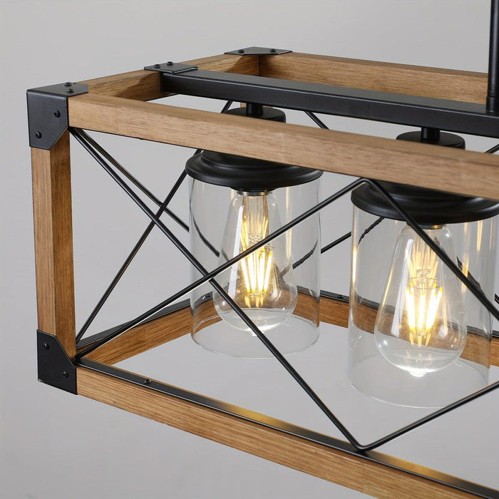 5-Light Kitchen Island Pendant Light, Farmhouse Pendant Fixture for Dining Room, Retro Pendant Light Fixture for Living Room Dining Room-ErisView