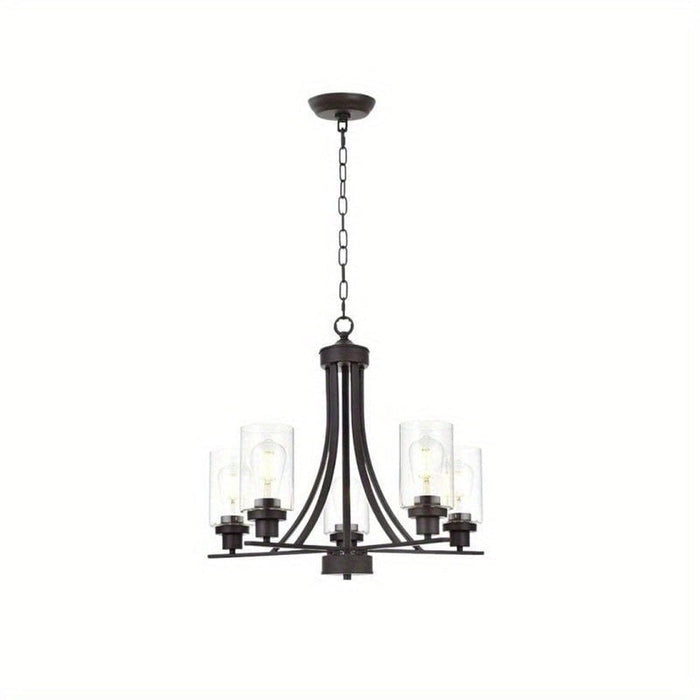 5-Light Rustic Pendant Light, Traditional Industrial Vintage Hanging Pendant Light for Living Room Dining Room Kitchen Island-ErisView