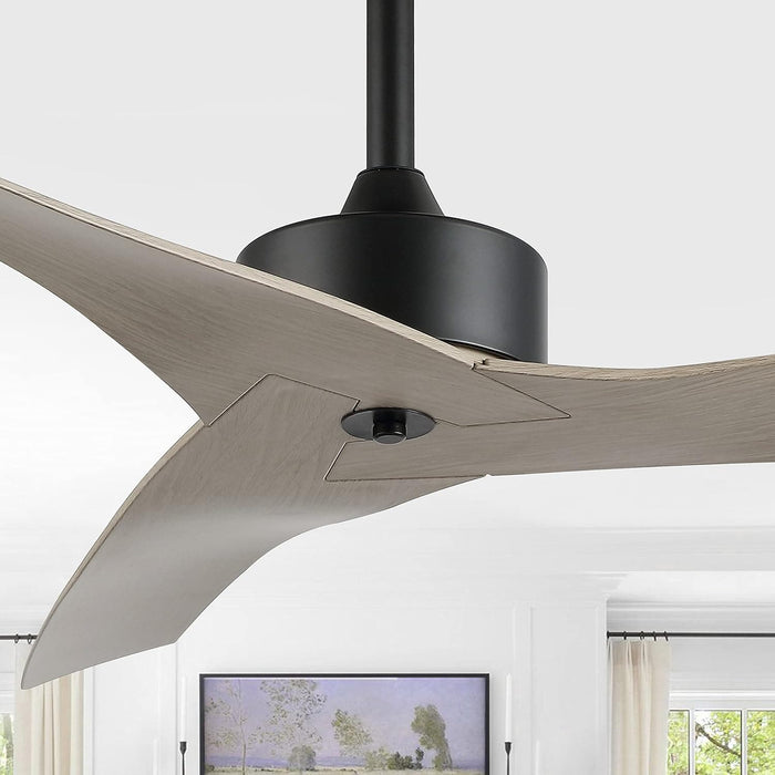 50 in. Gray Wood Contemporary Ceiling Fans with APP Remote Control, Modern Mini Ceiling Fan, Industrial Coastal Ceiling Fans for Bedroom Living Room Office-2-ErisView
