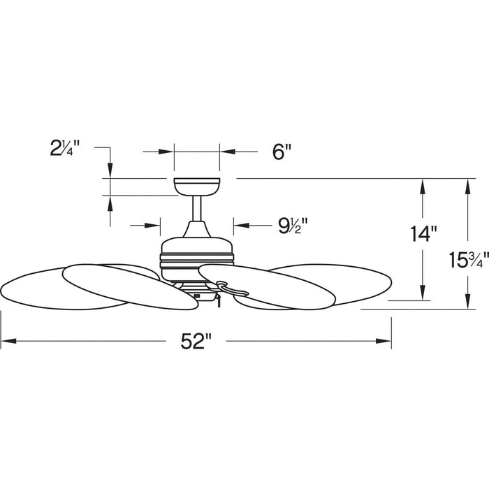 52 in. Indoor Outdoor Ceiling Fans with Remote, Matte White Leaf Blade Ceiling Fan-5-ErisView