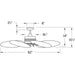 52 in. Indoor Outdoor Ceiling Fans with Remote, Matte White Leaf Blade Ceiling Fan-5-ErisView