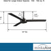 52 in. 3 Blade Ceiling Fan, Coal Black Ceiling Fan, Outdoor Ceiling Fans without Lights-3-ErisView